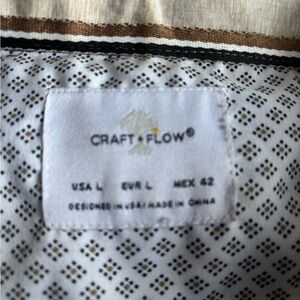Craft Black and White Casual Button Down Shirt